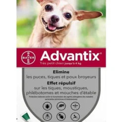 Advantix Très Petit Chien (1,5-4 Kg) - 4 Pipettes
