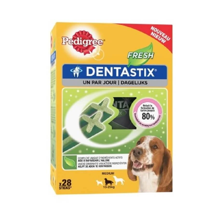 Pedigree Dentastix Fresh Pour Chiens Moyens 28 Bâtonnets 3 Pedigree Dentastix Fresh Pour Chiens Moyens 28 Bâtonnets