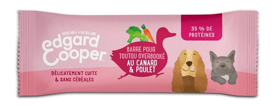 Edgard & Cooper Barre Pour Toutou Overbooké Au Canard Et Poulet 25 G 3 Edgard & Cooper Barre Pour Toutou Overbooké Au Canard Et Poulet 25 G