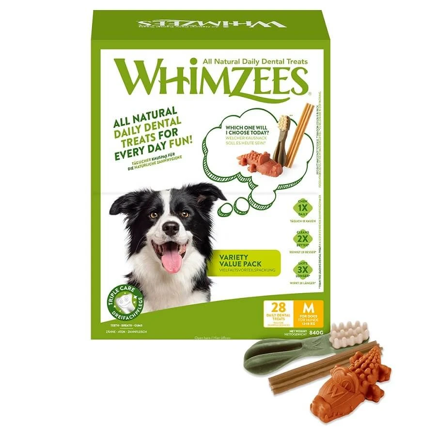 Whimzees Friandise Boîte Variété Chien M X28 3 Whimzees Friandise Boîte Variété Chien M X28